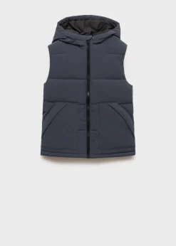 Dzieci MANGO Płaszcze I Kurtki*Pikowana kamizelka z kapturem