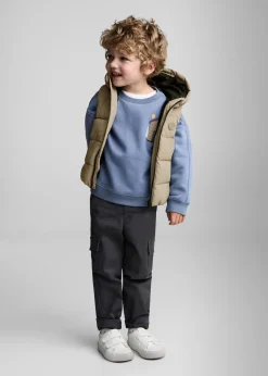 Dzieci MANGO Płaszcze I Kurtki*Pikowana kamizelka z kapturem