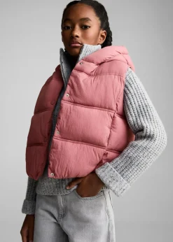 Dzieci MANGO Płaszcze I Kurtki*Pikowana kamizelka z kapturem