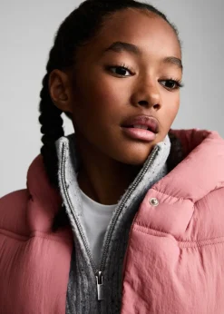 Dzieci MANGO Płaszcze I Kurtki*Pikowana kamizelka z kapturem