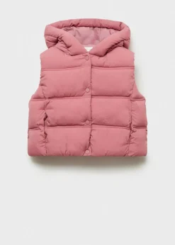 Dzieci MANGO Płaszcze I Kurtki*Pikowana kamizelka z kapturem