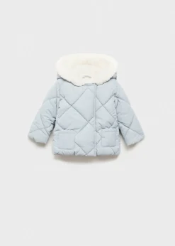 Dzieci MANGO Płaszcze|Płaszcze I Kurtki*Pikowana kurtka puchowa z kapturem z uszami