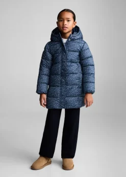 Dzieci MANGO Płaszcze I Kurtki*Pikowana kurtka puchowa z kwiatowym wzorem