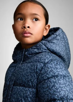 Dzieci MANGO Płaszcze I Kurtki*Pikowana kurtka puchowa z kwiatowym wzorem