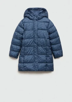 Dzieci MANGO Płaszcze I Kurtki*Pikowana kurtka puchowa z kwiatowym wzorem