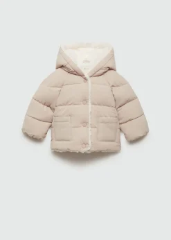 Dzieci MANGO Płaszcze|Płaszcze I Kurtki*Pikowana kurtka puchowa z kapturem z uszami