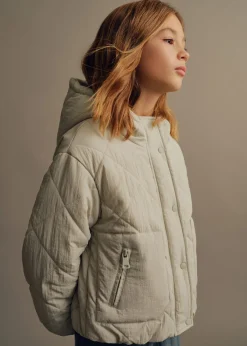 Dzieci MANGO Płaszcze I Kurtki*Pikowana kurtka z kapturem