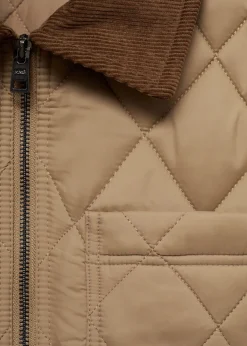 MANGO Kurtki I Koszule Wierzchnie*Pikowana kurtka ze sztruksowym kołnierzem