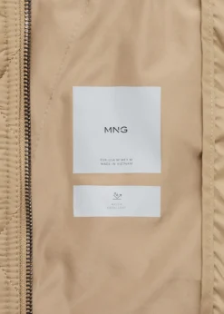 MANGO Kurtki I Koszule Wierzchnie*Pikowana kurtka ze sztruksowym kołnierzem