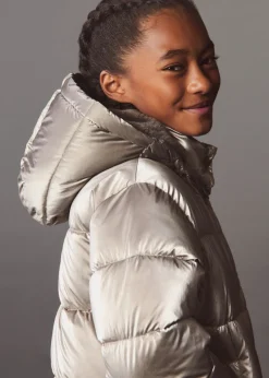 Dzieci MANGO Płaszcze I Kurtki*Pikowana metaliczna kurtka anorak