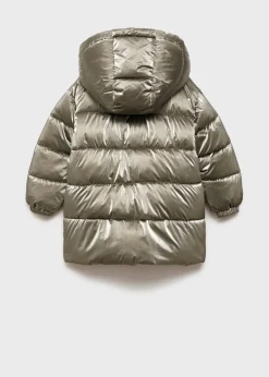 Dzieci MANGO Płaszcze I Kurtki*Pikowana metaliczna kurtka anorak
