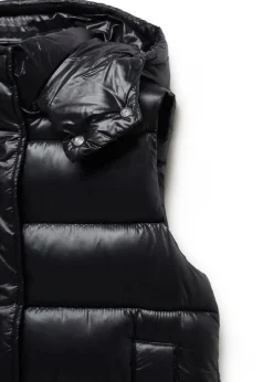 MANGO Kurtki|Kamizelki*Pikowana nieprzemakalna kamizelka z kapturem