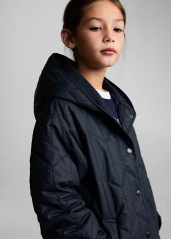 Dzieci MANGO Płaszcze I Kurtki*Pikowana nieprzemakalna kurtka w romby