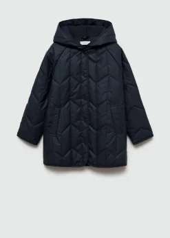 Dzieci MANGO Płaszcze I Kurtki*Pikowana nieprzemakalna kurtka w romby