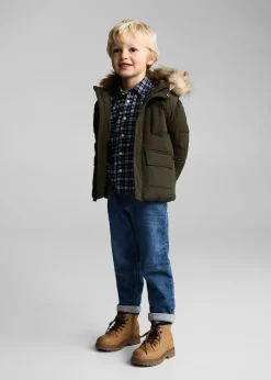 Dzieci MANGO Płaszcze I Kurtki*Pikowany anorak z polarową podszewką