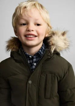 Dzieci MANGO Płaszcze I Kurtki*Pikowany anorak z polarową podszewką