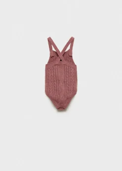 Dzieci MANGO Sukienki I Kombinezony|Kombinezony I Ogrodniczki*Śpioszki z dzianiny z warkoczami