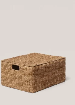 MANGO Kosze Do Sypialni|Kosze Do Salonu*Pleciony koszyk z uchwytami 45 x 35 cm