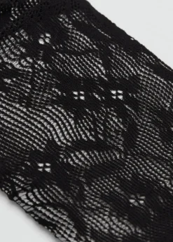 MANGO Więcej Akcesoriów*Pończochy z koronkowym wzorem