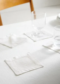 MANGO Akcesoria Stołowe|Akcesoria Kuchenne*Podstawka pod szklankę z bawełny z mereżką