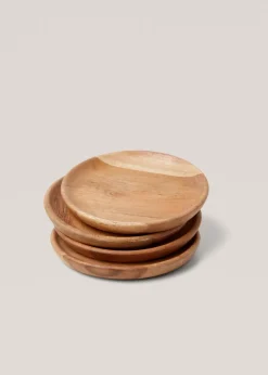 MANGO Przedmioty Do Dekoracji Salonu|Akcesoria Stołowe*Podstawki pod szklanki z drewna akacjowego