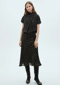 MANGO Koszule I Bluzki*Polka dot blouse with draped collar