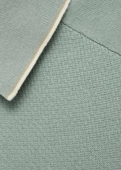 MANGO Koszulki|Koszulki Polo*Polo z cienkiej dzianiny z lampasami na rękawach