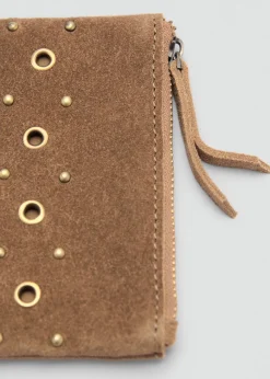 MANGO Galanteria Skórzana*Portmonetka skórzana z dżetami