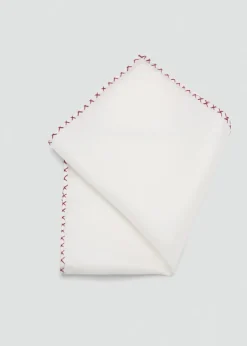 MANGO Akcesoria|Krawaty, Muszki I Chusteczki Do Nosa*Poszetka z 100% jedwabiu z lamówką