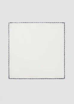 MANGO Krawaty, Muszki I Chusteczki Do Nosa*Poszetka z 100% jedwabiu z lamówką