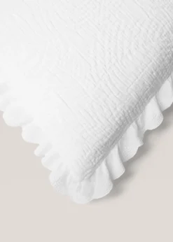 MANGO Poszewki Na Jaśki*Poszewka na jaśka z żakardu z falbanką 60 x 60 cm