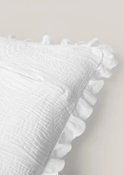 MANGO Poszewki Na Jaśki*Poszewka na jaśka z żakardu z falbanką 60 x 60 cm