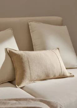 MANGO Poszewki Na Jaśki|Poszewki Na Jaśki*Poszewka na jaśka z przeszyciami z lnu 40 x 60 cm