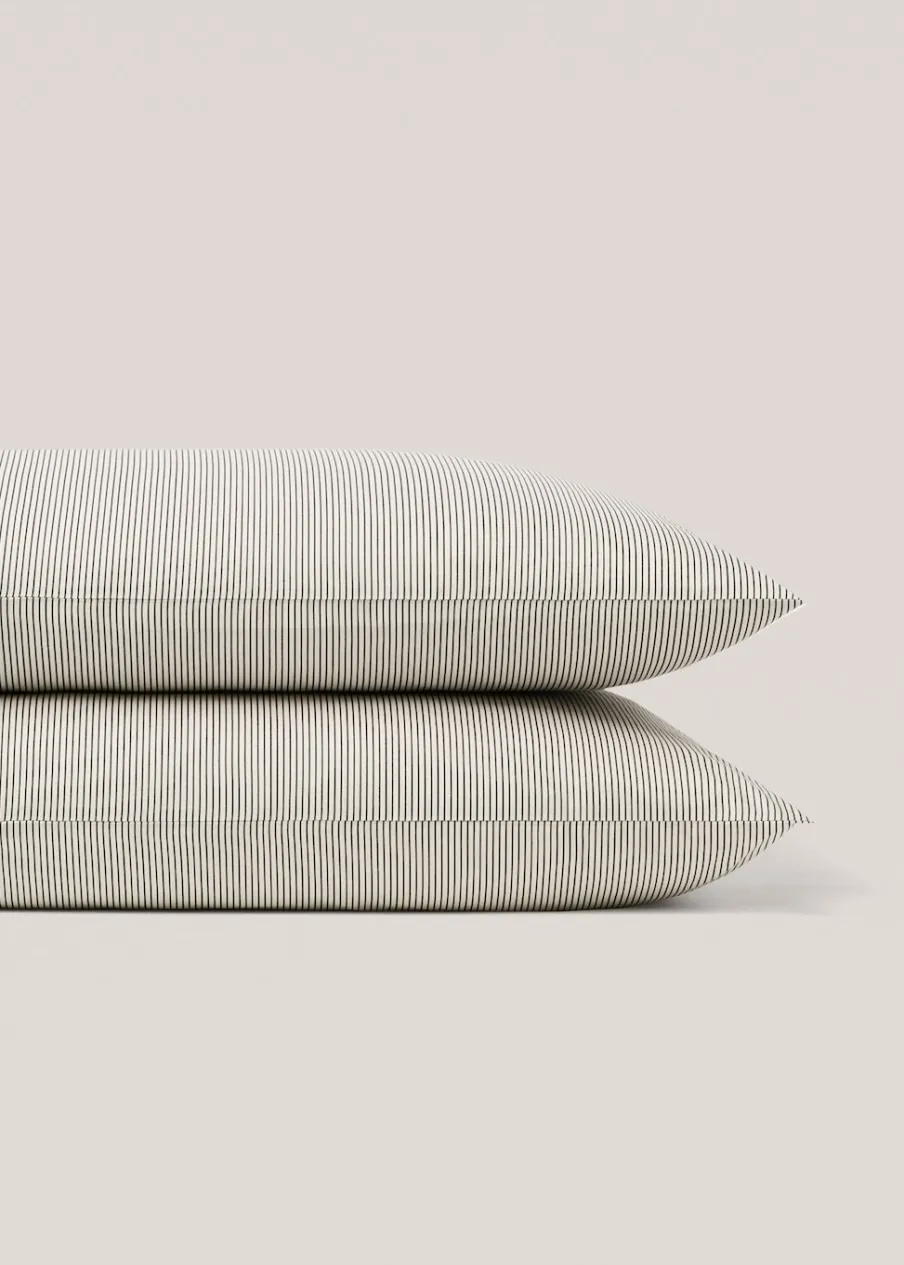 MANGO Poszewki Na Poduszki*Poszewka na poduszkę z bawełny w drobne paski 50 x 75 cm