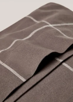 MANGO Poszewki Na Poduszki*Poszewka na poduszkę z bawełnianej flaneli w kratę 45 x 110 cm