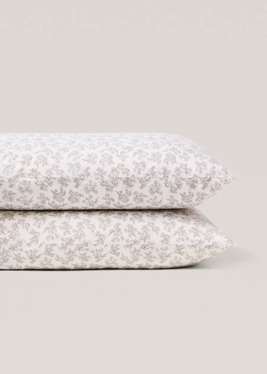 MANGO Poszewki Na Poduszki*Poszewka na poduszkę z bawełny z kwiaty 50 x 75 cm