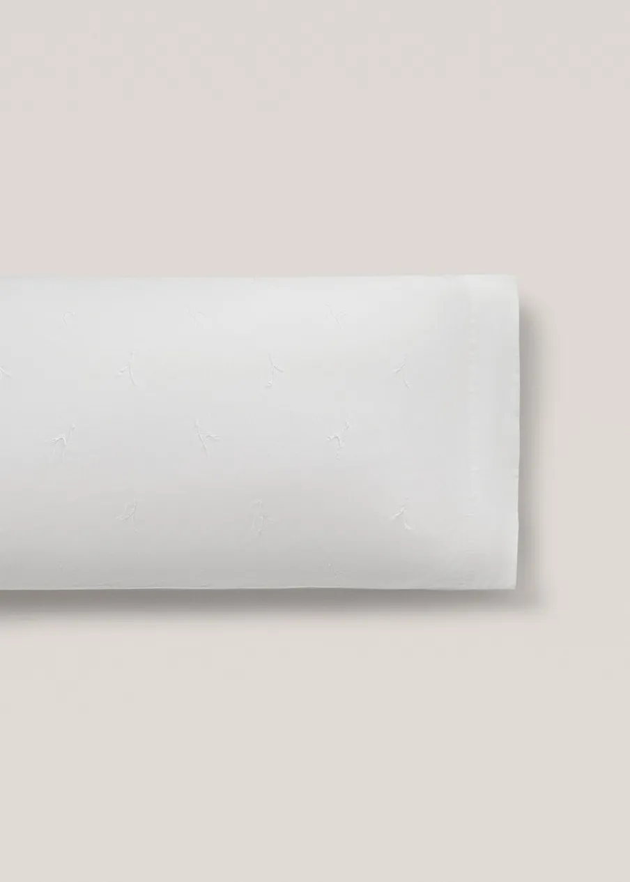 MANGO Poszewki Na Poduszki*Poszewka na poduszkę z bawełny z kwiatowym haftem 45 x 110 cm