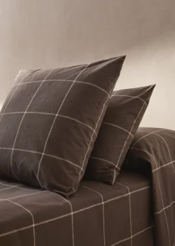 MANGO Poszewki Na Poduszki*Poszewka na poduszkę z bawełnianej flaneli w kratę 60 x 60 cm