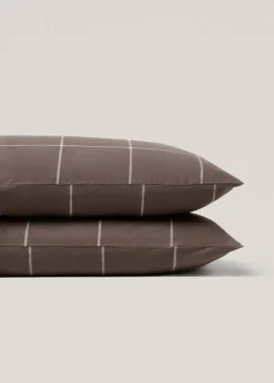 MANGO Poszewki Na Poduszki*Poszewka na poduszkę z bawełnianej flaneli w kratę 60 x 60 cm