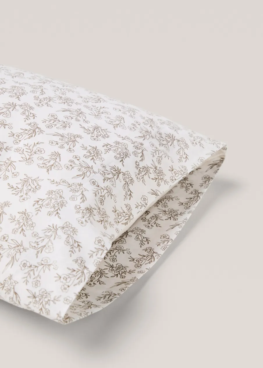 MANGO Poszewki Na Poduszki*Poszewka na poduszkę z bawełny z nadrukiem w kwiaty 45 x 110 cm