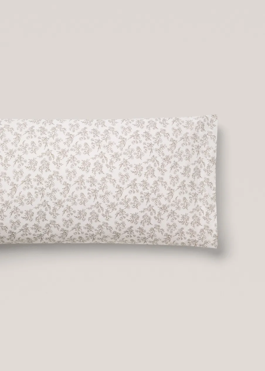 MANGO Poszewki Na Poduszki*Poszewka na poduszkę z bawełny z nadrukiem w kwiaty 45 x 110 cm