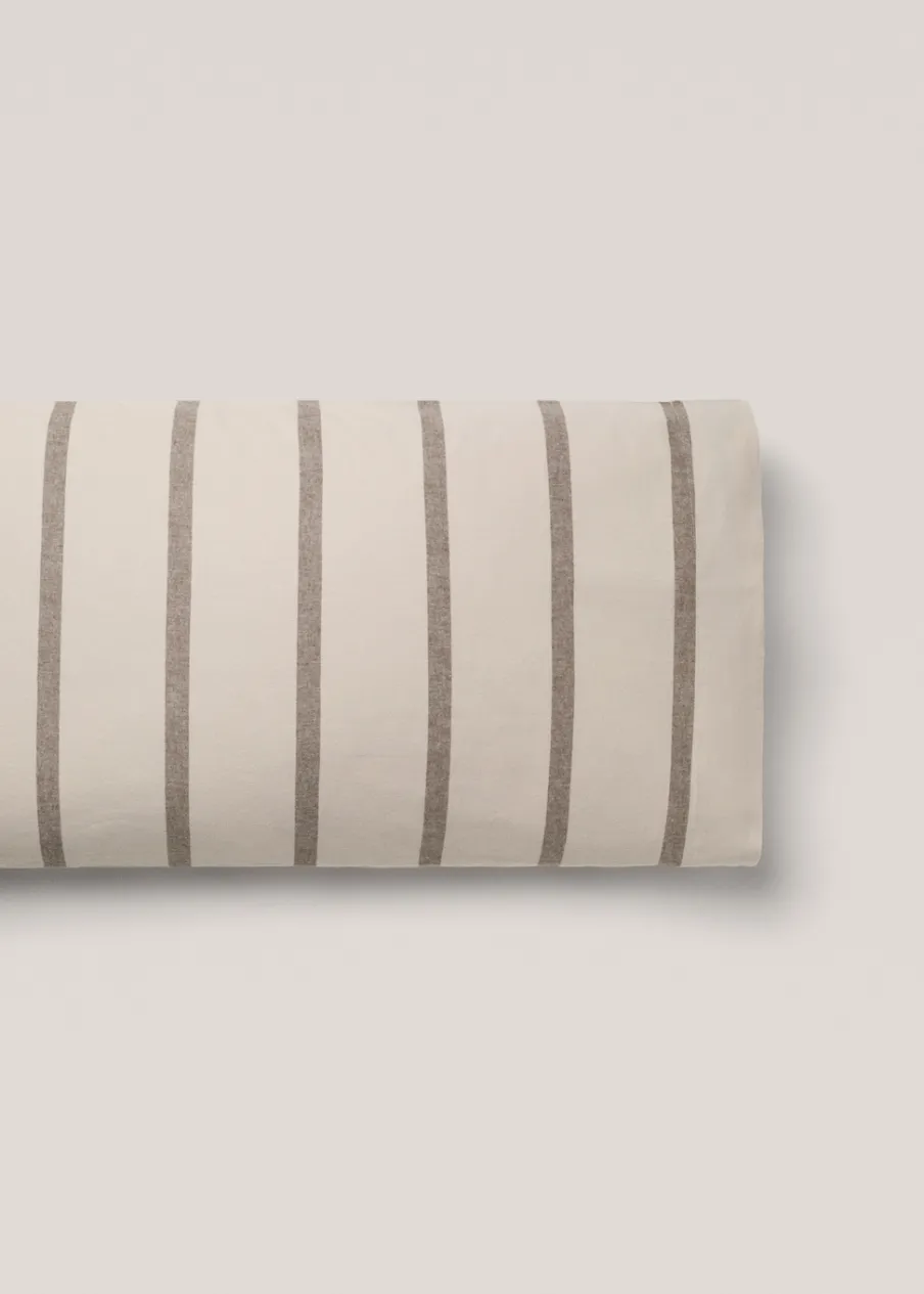 MANGO Poszewki Na Poduszki*Poszewka na poduszkę z flaneli z 100% bawełny w paski 45 x 110 cm