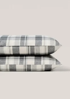 MANGO Poszewki Na Poduszki*Poszewka na poduszkę z flaneli z 100% bawełny w kratę 50 x 75 cm