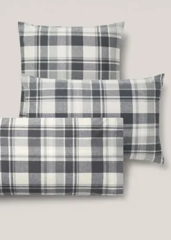 MANGO Poszewki Na Poduszki*Poszewka na poduszkę z flaneli z 100% bawełny w kratę 45 x 110 cm