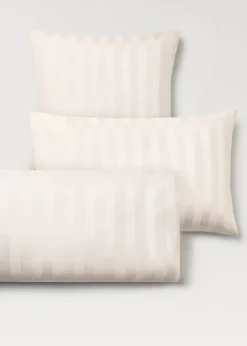 MANGO Poszewki Na Poduszki*Poszewka na poduszkę z satyny w drobne paski 45 x 110 cm