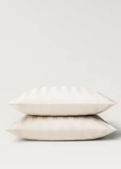 MANGO Poszewki Na Poduszki*Poszewka na poduszkę z satyny w drobne paski 60 x 60 cm