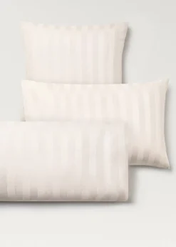 MANGO Poszewki Na Poduszki*Poszewka na poduszkę z satyny w drobne paski 50 x 75 cm