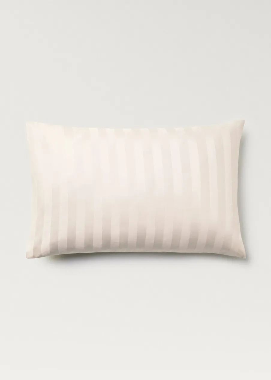 MANGO Poszewki Na Poduszki*Poszewka na poduszkę z satyny w drobne paski 50 x 75 cm