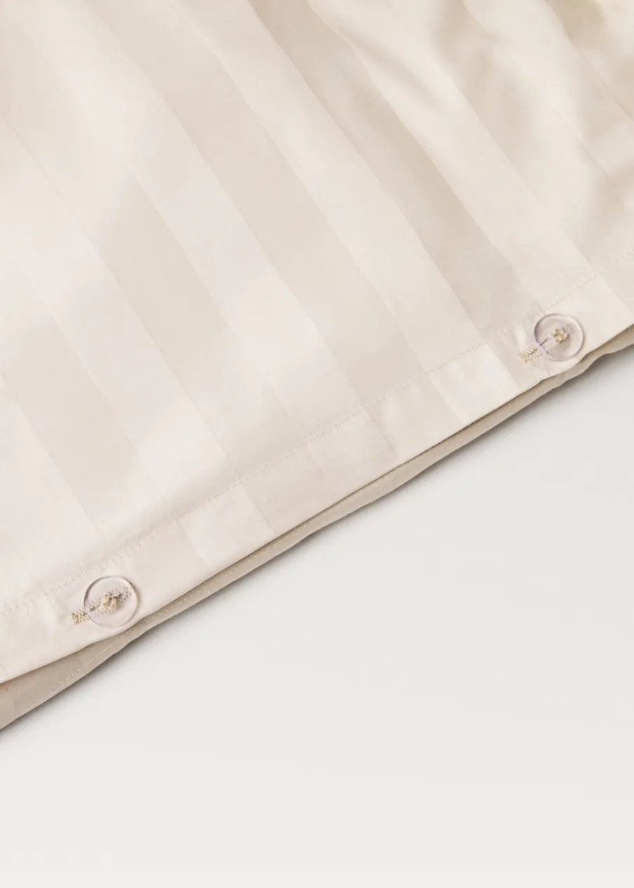 MANGO Poszwa Na Kołdrę*Poszwa na kołdrę z satyny w drobne paski na łóżko 150 cm