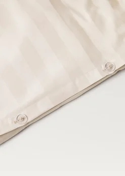 MANGO Poszwa Na Kołdrę*Poszwa na kołdrę z satyny w drobne paski na łóżko 90 cm